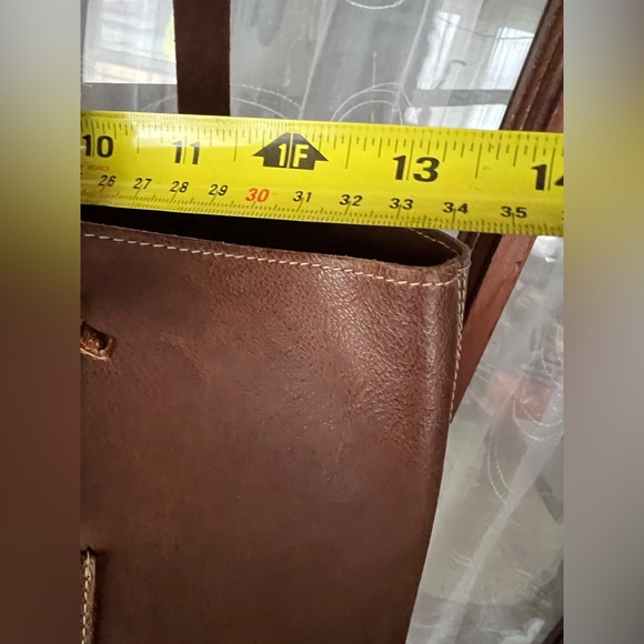 Genuine Leather KIKO Brown Leather Suede Tote Shoulder Bag Purse Like New - Picture 8 of 16